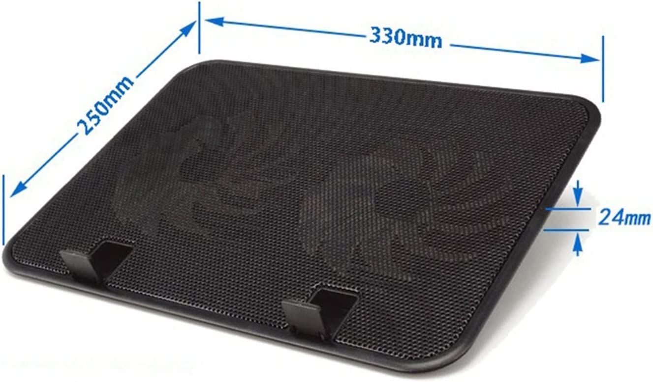 Chłodziarka Laptopa Podkładka chłodząca do laptopa 5v podwójny wentylator USB zewnętrzna podkładka ultra-cienki wspornik cichy metalowy panelowy Stojak(Rot)