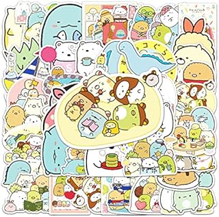 50pcs Kawaii Sumikkogurashi Stickers,Cute Cartoon Stickers Vinyl Waterproof Stickers for Kids Teens Adults Trendy Japanese Manga Laptop Decal Laptop Water Bottles Skateboard Birthday Party Supplies