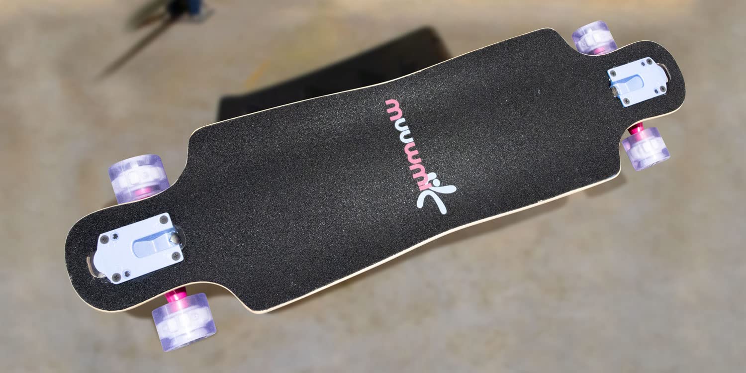 Muuwmi ABEC 7 Longboard, for Children and Adults, Skateboards, with Or Without Lighting Wheels