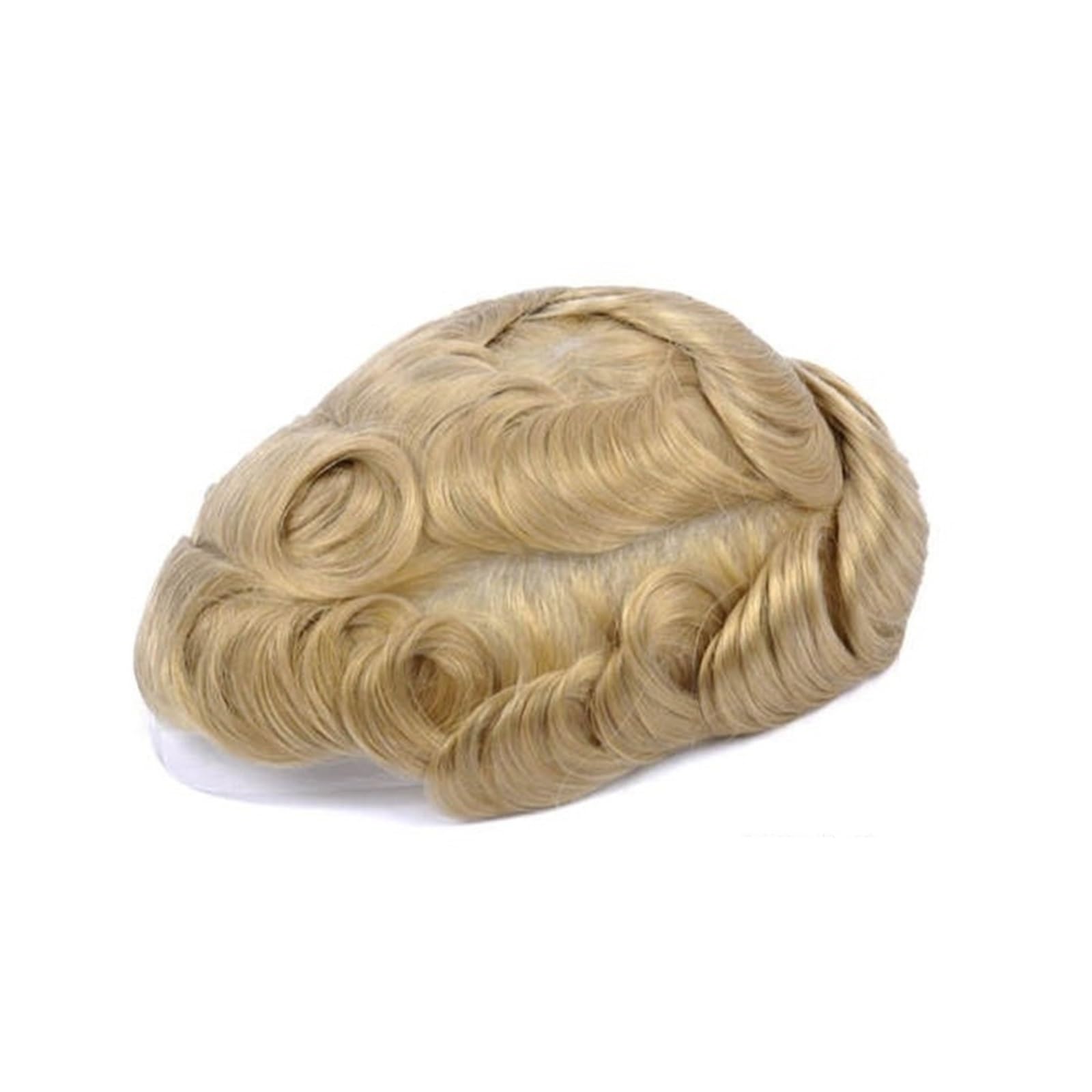 Peruka męska Tupecik męski z ludzkich włosów indyjskich, tupecik cienką skórą, męska proteza kapilarna 613# Blond Peruka dla mężczyzn(8x10)