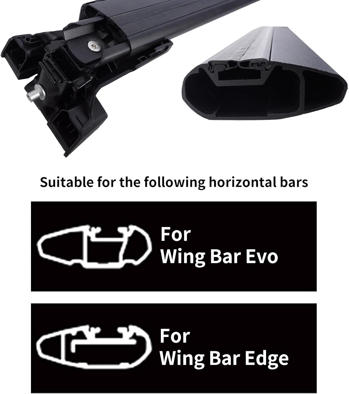 4Pcs Rubber Strip for T-hule Wingbar Evo Edge 711X/721X Car Roof Rack Crossbar 53 inchs with Quick AccessInterf, T-Slot Sealing Strips Noise Insulation Sealant Windshield Edge Sealing