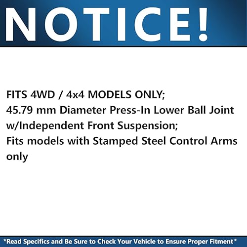 Miniatura 2 de Detroit Axle - Kit de suspensión delantera 4WD de 14 piezas para Chevrolet Tahoe GMC Yukon K1500 Suburban K2500, 4 rótulas, 2 barras