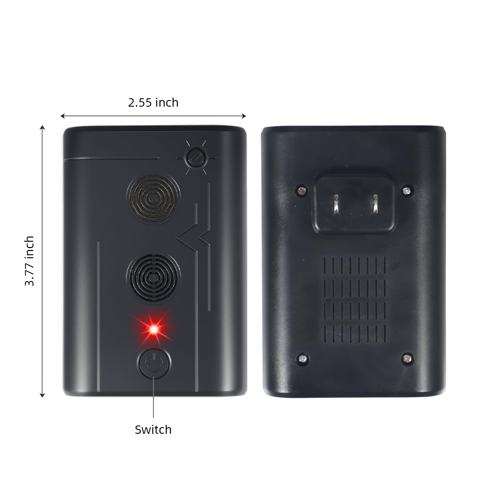 Lot de 2 répulsifs à ultrasons pour chauve-souris pour grenier, appareils dissuasifs à ultrasons pour une utilisation en intérieur, respectueux des humains et des animaux domestiques