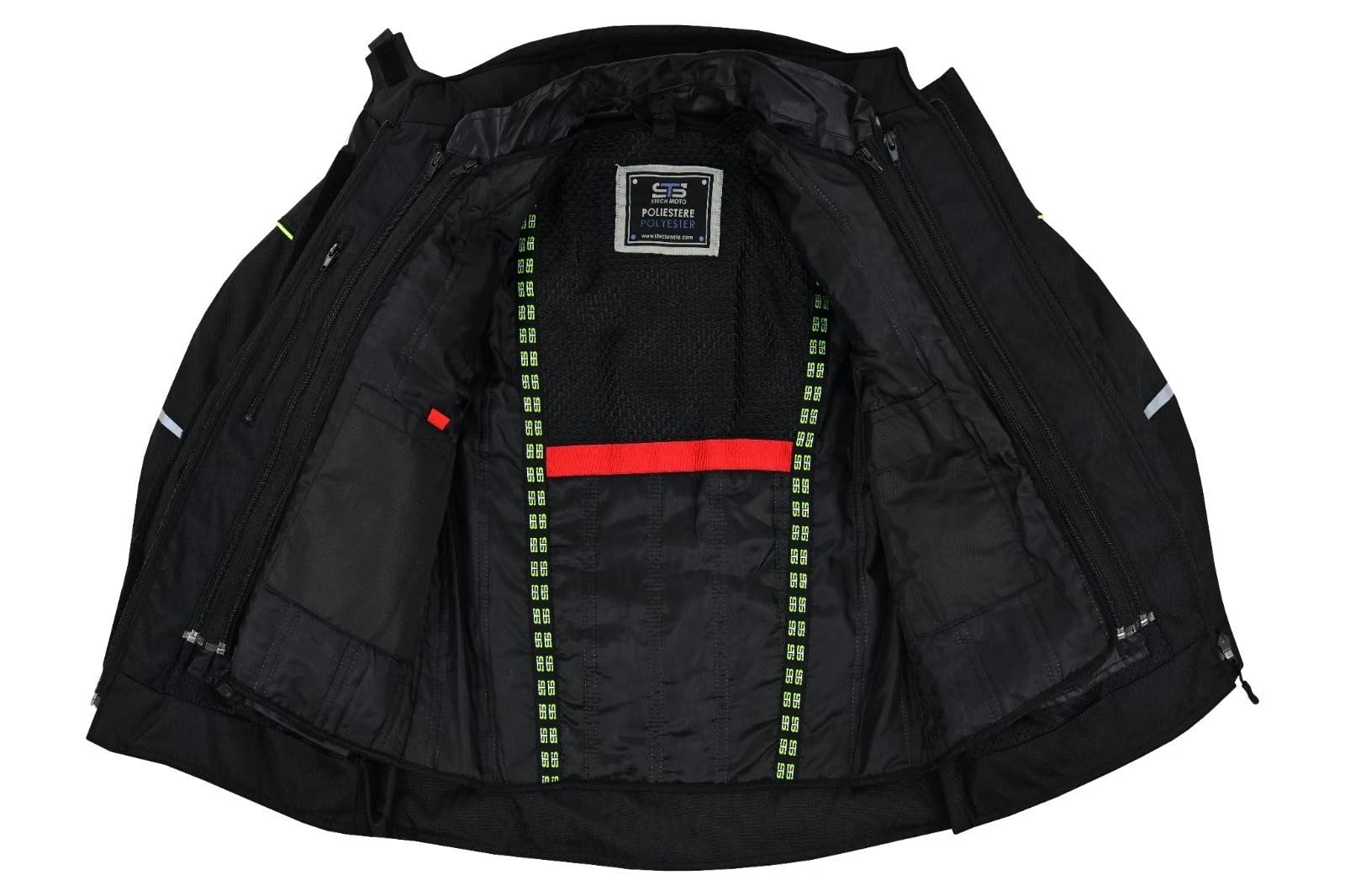 Generico ST 825 Volcano Giacca Moto Donna, Tessuto Tecnico Impermeabile, 3 Strati 4 Stagioni, Protezioni CE