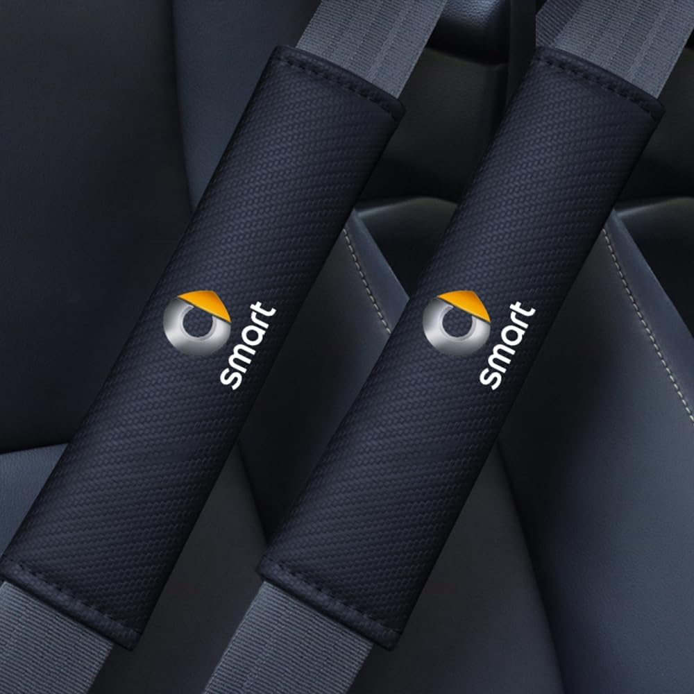 2Pcs Car Seat Belt Shoulder Pad Cover for Smart #1#3 Comfort Harness Pads Seat Belt Strap Shoulder Pad Seatbelt Protector Cover Interior Accessories,Black