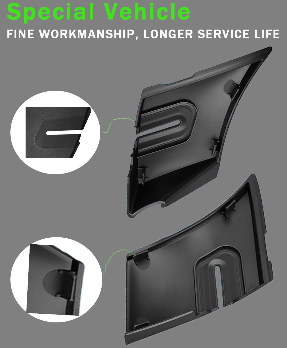 Windshield Wiper Cowl End Compatible with Chevy Chevrolet Avalanche 2007-2013, Suburban Tahoe GMC Yukon XL Cadillac Escalade ESV 2007-2014, Replace 25820729 25820730