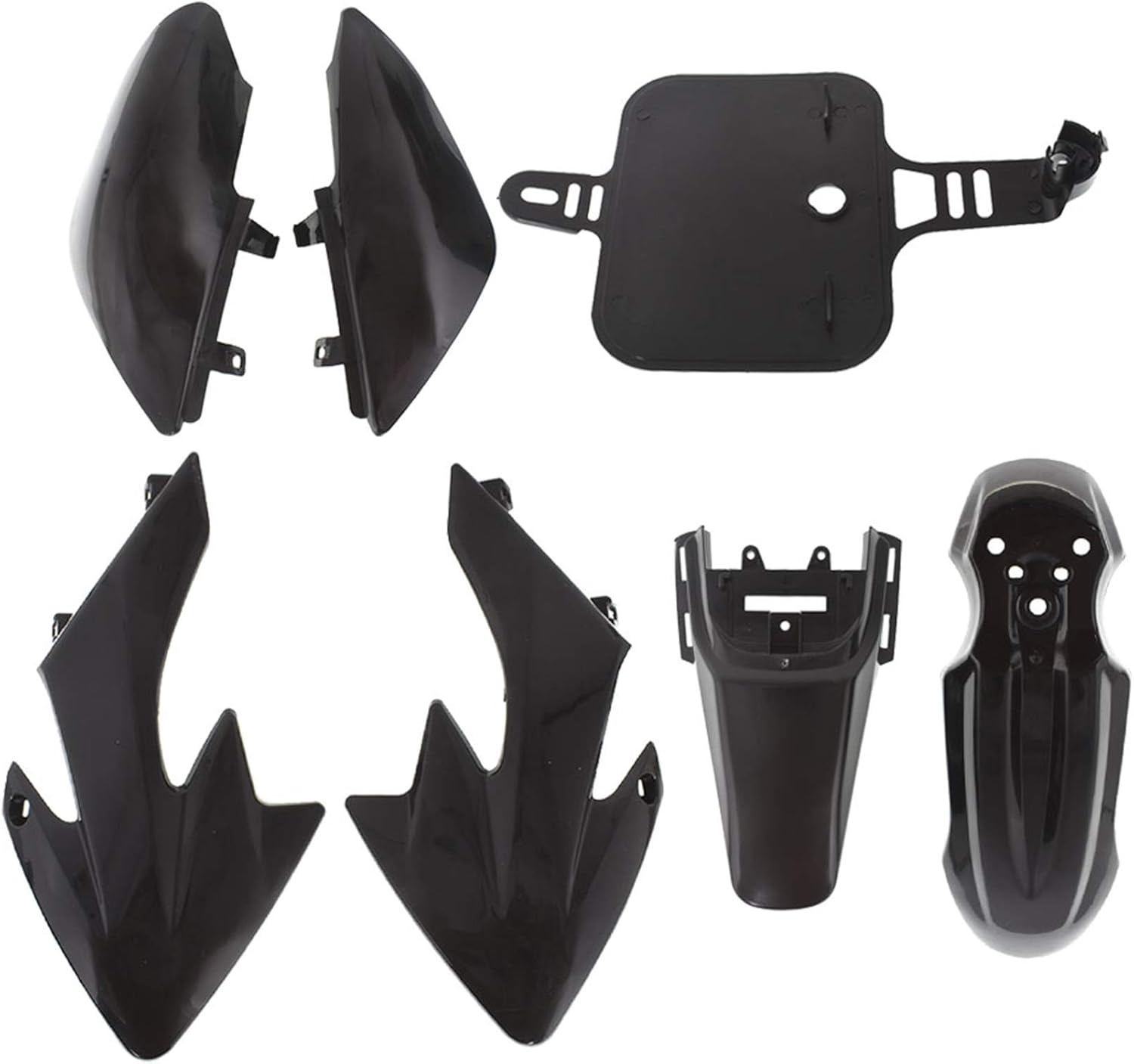 labwork Plastic Mudguard Fairing Kit Replacement for Honda XR50R CRF50F SDG SSR 107 125 Dirt Pit Bike Black