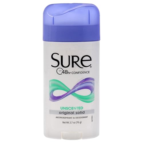 Sure Desodorante antitranspirante sólido original sin perfume, 2.70 onzas (paquete de 6)