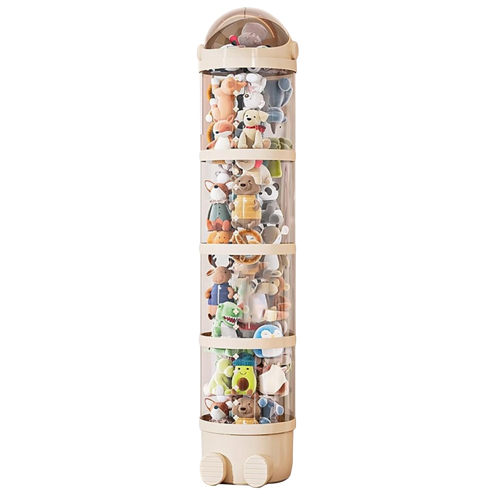 Tubo Almacenamiento Animales Rellenos, Tubo De AlmacenamientoDe Peluche, TuboOrganizador Juguetes, Soporte Vertical Juguetes Pellintos Pelos Con 3/4 Capas, Organizador TubosFelpa Muñecas Transparentes