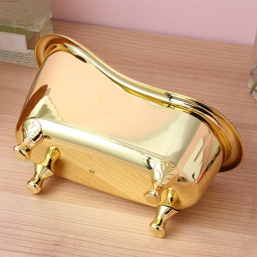 Mini Bathtub Soap Dish Bathtub Soap Holder Bathtub Makeup Holder Bathtub Shaped Pen Holder Jewelry Organizer Tray Desktop Storage Container for Home Office Bathroom Bathtub Decoration