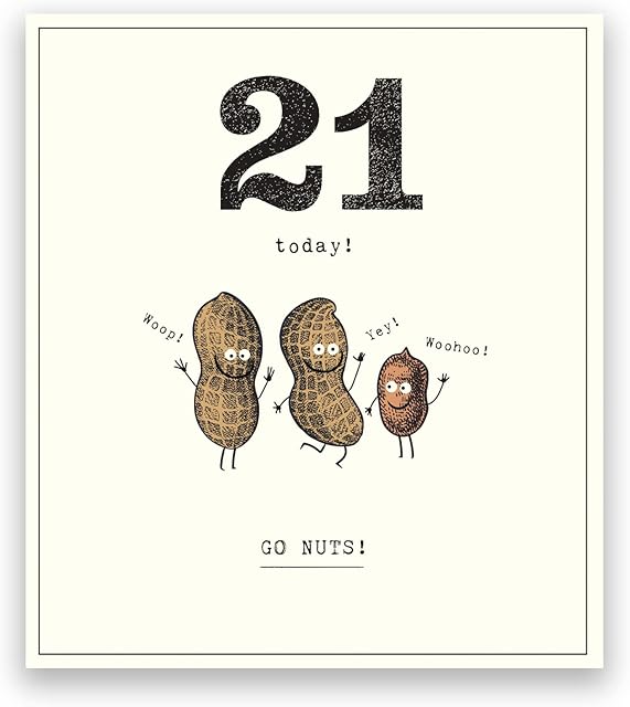 Pigment - Etched - Funny Birthday Cards - 21st Birthday Cards for Her - 21st Birthday Card for Him - SC Certified - Made in the UK - 160 x 176