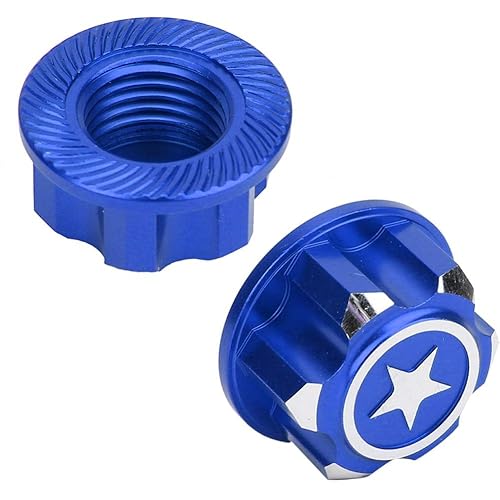 Tuerca de rueda hexagonal, 4 tuercas de metal de 0.669 in para montaje de rueda hexagonal, compatibles con automóvil (Mazarine)