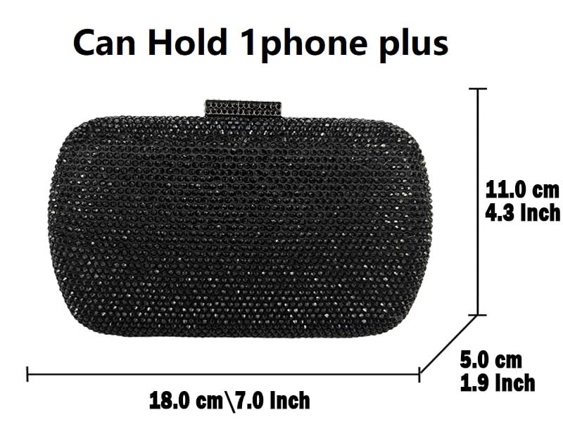 Image of Boutique De FGG Mini Rhinestone Clutch Purse,Evening Bags and Clutches for Women Formal,Crystal Clutch Bag Wedding Handbags