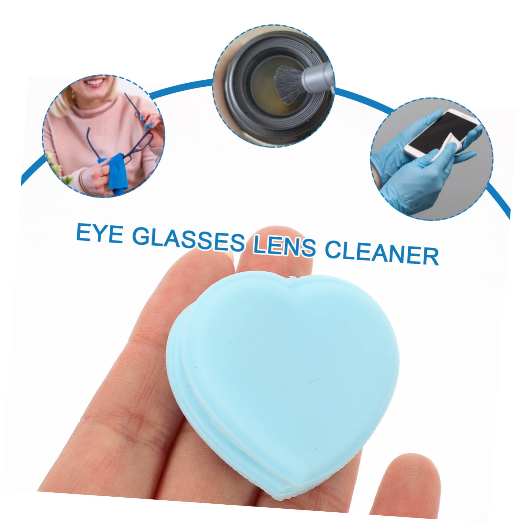 Ipetboom 20pezzi Panni Per Pulizia Schermo Microfibra Forma Di Cuore Pulitore Per Occhiali e Smartphone Decorazioni Per Appendere Zaini e Chiavi