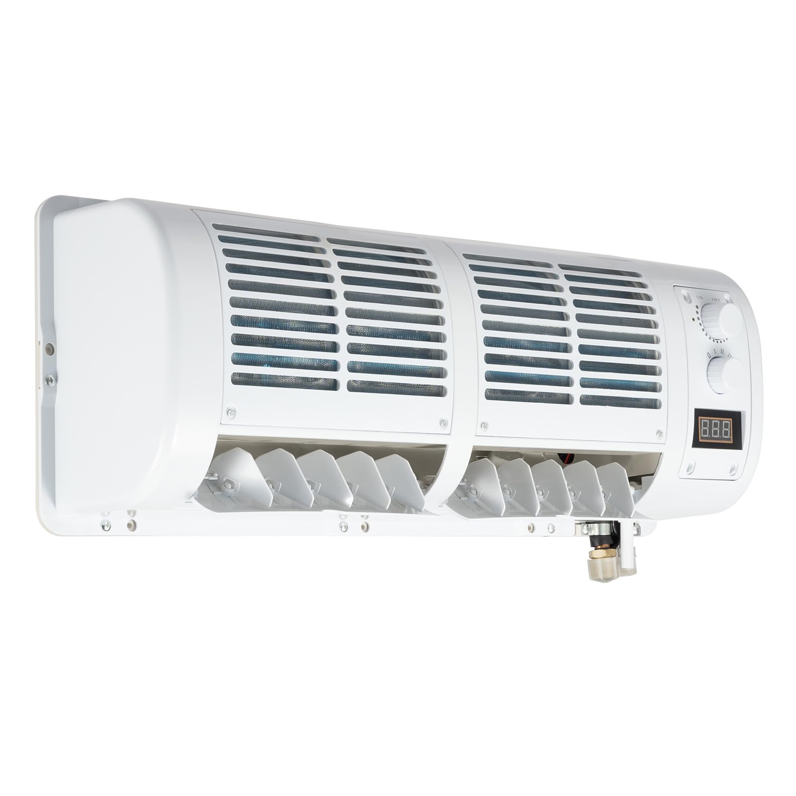 Climatiseur pour Voiture Mural 12V 100 W, Caravane Climatiseur avec écran LCD, 3 Vitesse du Vent et Température Réglables 458m²/h, 22525 BTU/h