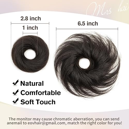 Miniatura 2 de isheeny Extensiones de cabello humano 100% humano, moño desordenado, extensiones de cabello humano real, rizado natural, moño, moño para