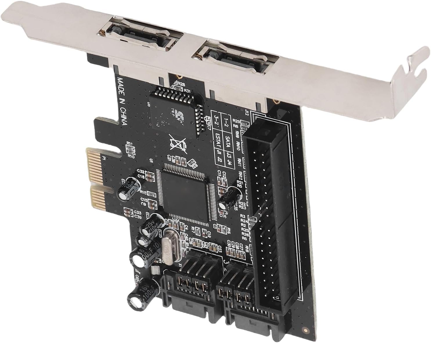 SATA PCI Express Controller Adapter Card, 2 Port PCIe to eSATA IDE Converter for ATA Hard Drives Desktop