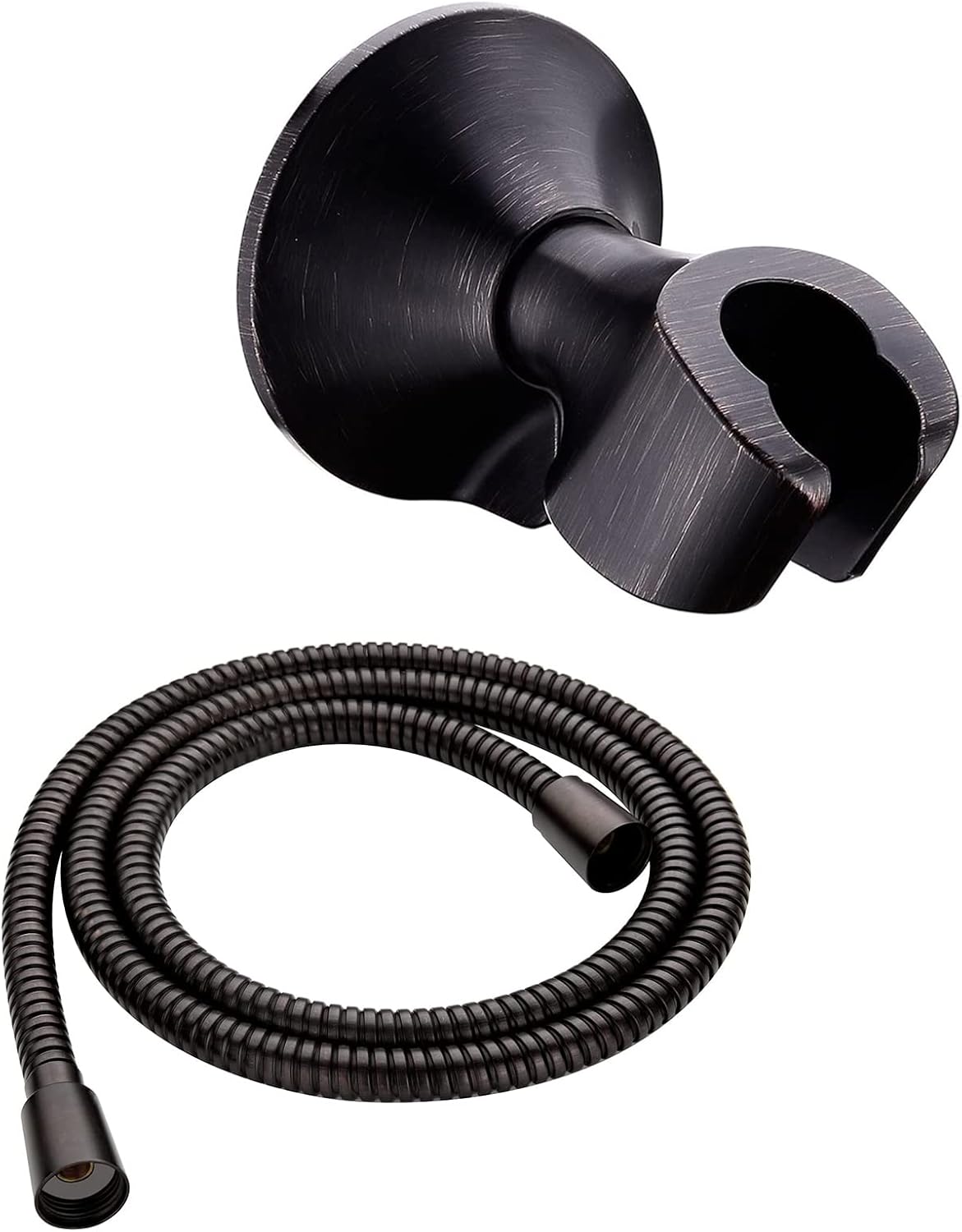 BRIGHT SHOWERS Handheld Shower Head Holder with 69" Shower Hose, Oil-Rubbed Bronze