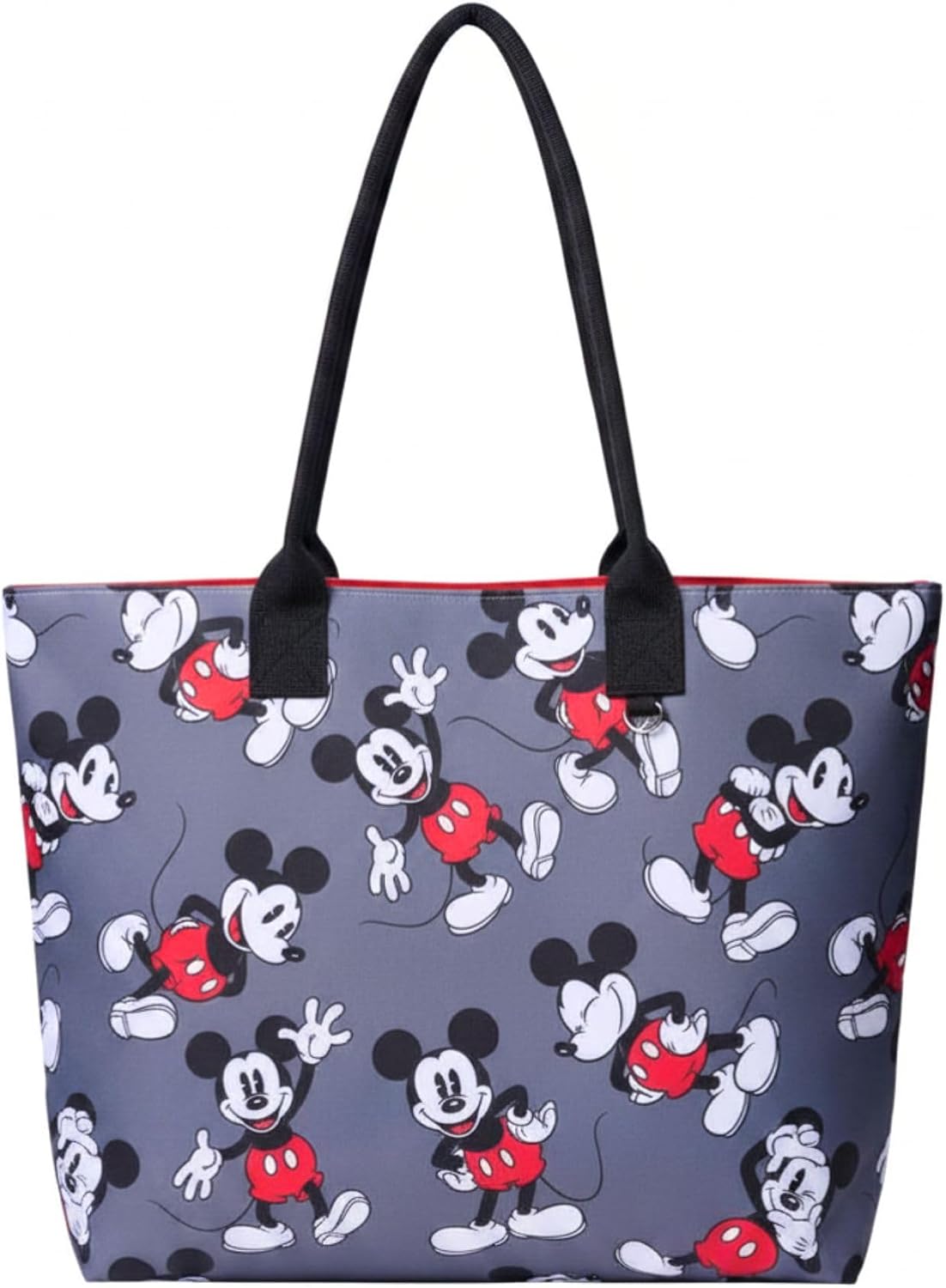 Disney Tote Mickey Mouse Gray All Over Print Womens Everyday Shoulder Bag