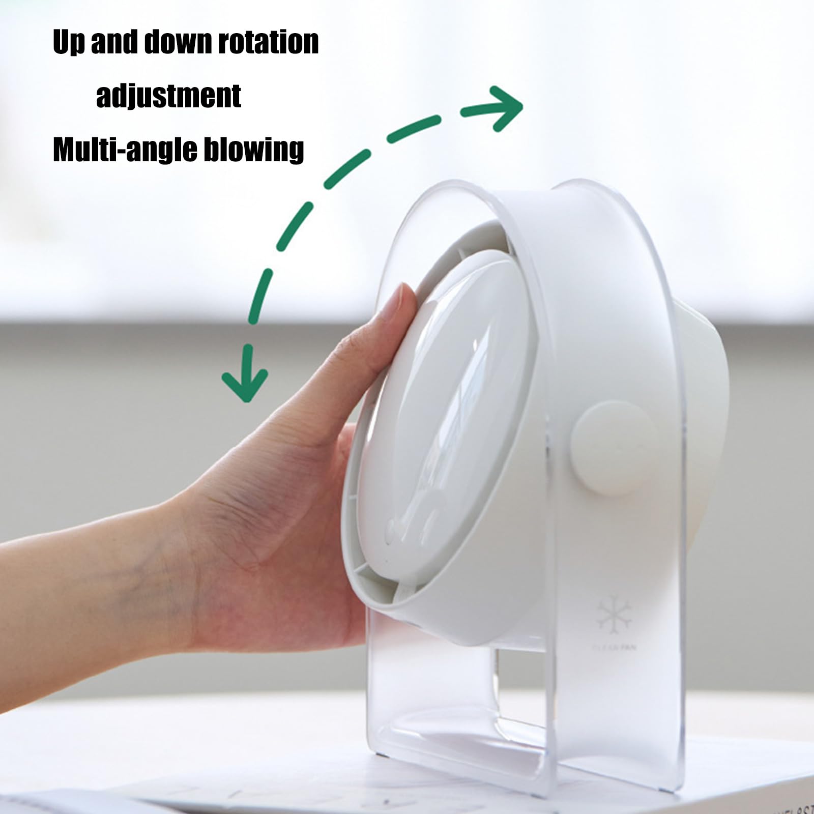 Ventilatore da Tavolo Leggero e Portatile Ventola Elegante con Batteria Ricaricabile a velocità Regolabile per Studenti e uffici Domestici Desktop a Basso Rumore per spazi Lavoro
