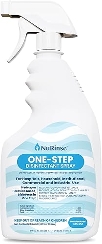 Spray desinfectante de un solo paso | 32 onzas líquidas | Un paquete | Limpiador y desinfectante multiusos