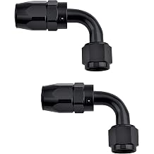 6AN Swivel Hose End Fitting for Fuel Oil Line,Aluminum Female Fitting Adapter,2 PCS90 Degree