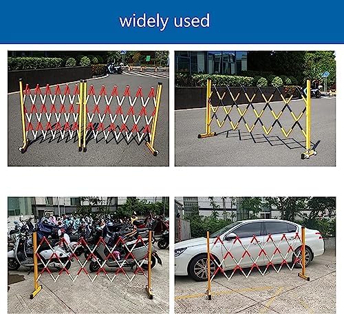 Extendable Retractable Safety Barrier - Mobile Road Isolation Railing for Outdoor Use - Portable Removable Traffic Control Fence - Ideal for Construction Sites & Events