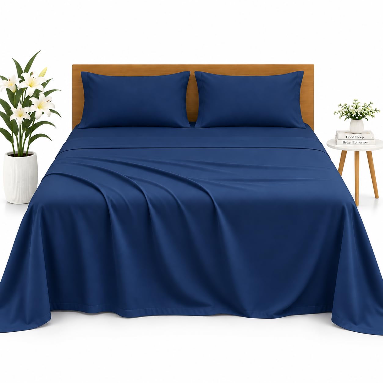 Soft Queen Bedsheets - Dark Grey Microfiber -20