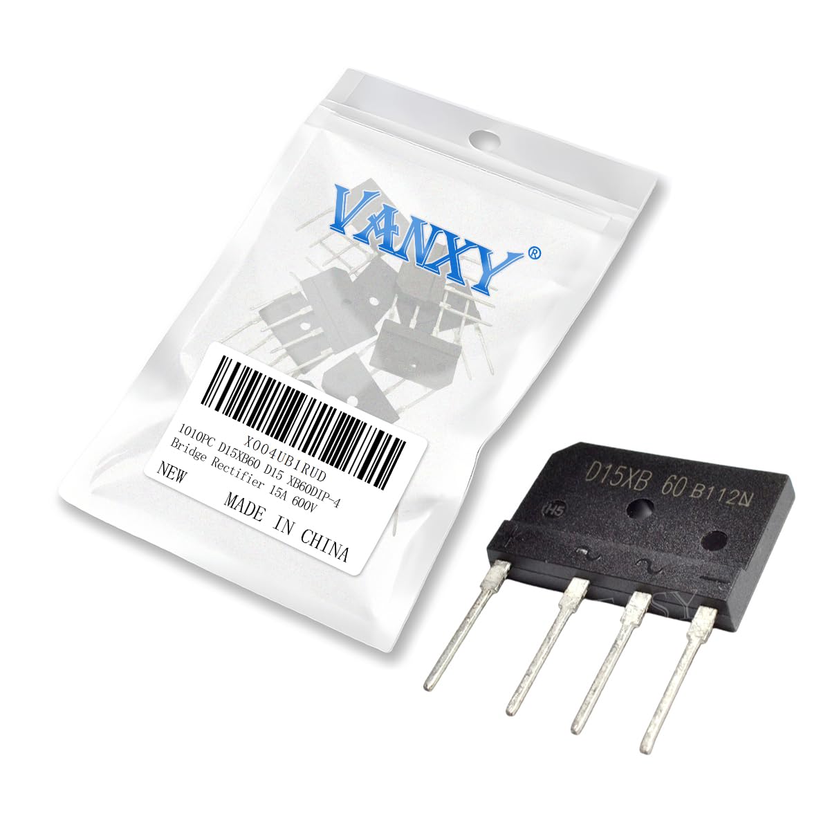 Photo 1 of 10PCS D15XB60 D15 XB60DIP-4 Bridge Rectifier 15A 600V