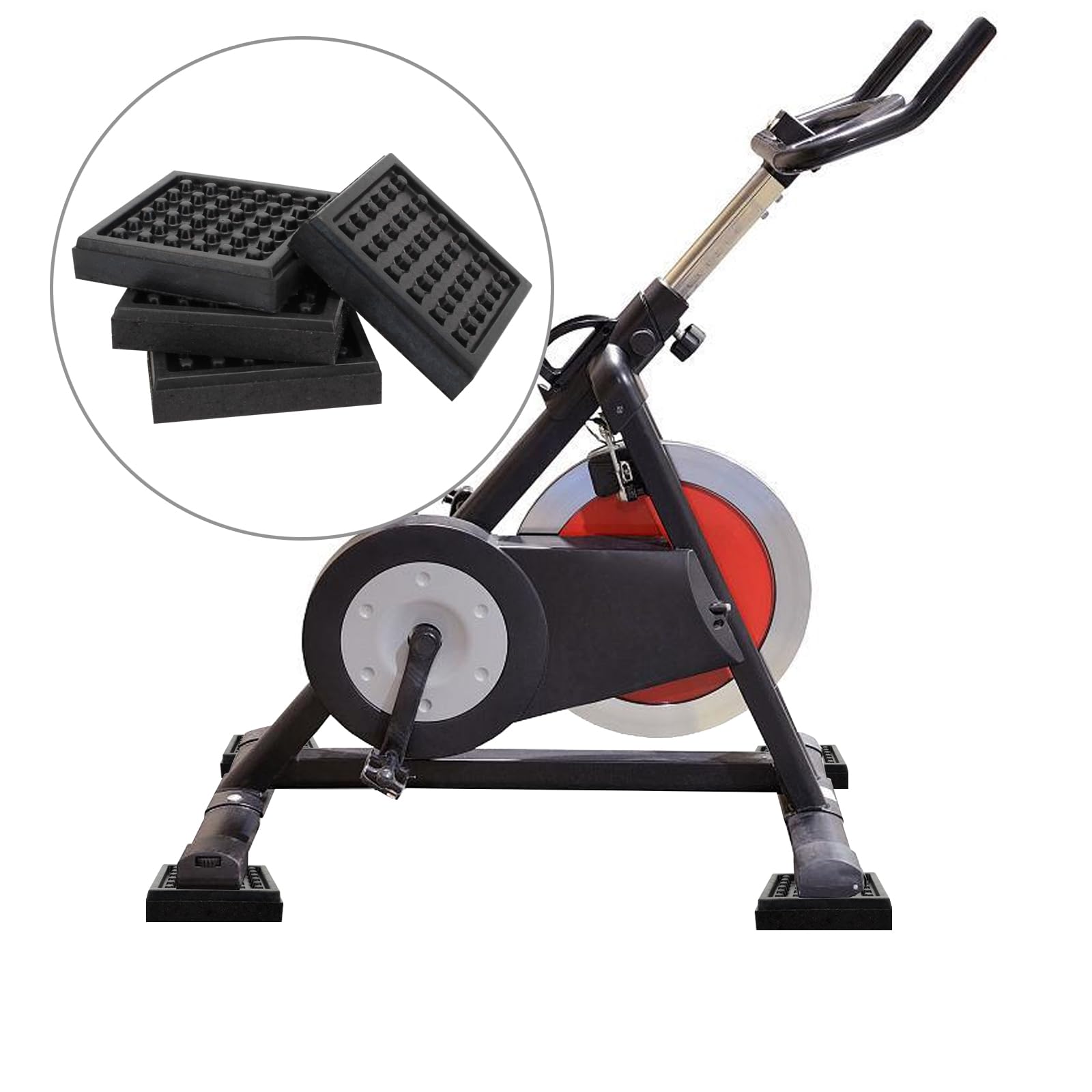 Exercise Equipment Mat 5.11x5.11x0.55in 4pcs,Thick Steel