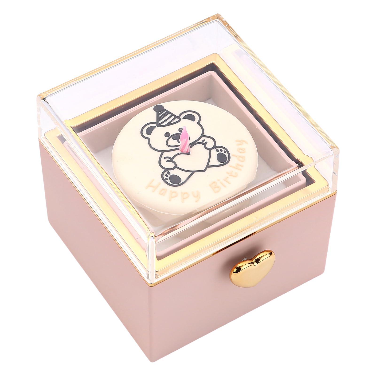Jazuaiao Rotating Rings Box for Proposals and Surprises Holder Rings Case Elegant Jewelry Presentation Case Holder Box