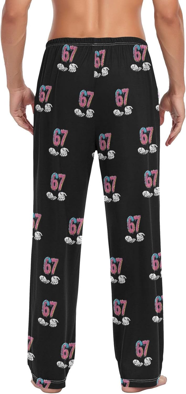 Six Seven 67 Ice Cream Pajama Pants Mens Lounge Pants Soft Men Pajama Bottoms with Pockets Drawstring - Image 2