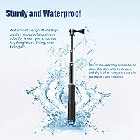 Vista 3 de Selfie Stick, 19 "extensión impermeable agarre de mano ajustable monopod poste para GoPro Hero 13 12 11 10 9 8 7 6 5 4 3+ 3 Session Hero (2018)