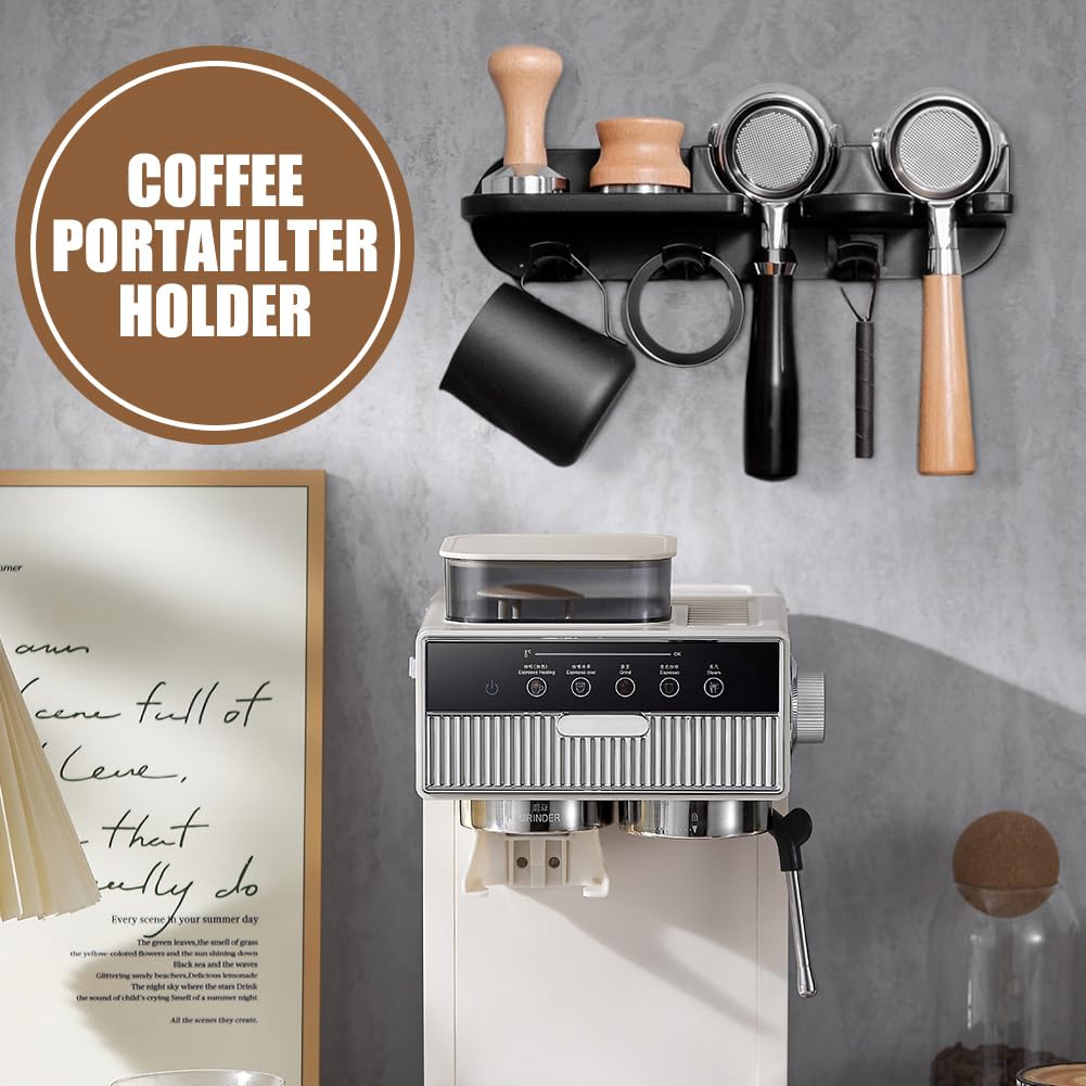 Station De Tamper Pour Porte-filtre 58 Mm - Organisateur Mural Pour Accessoires Café (Delonghi, Sage)