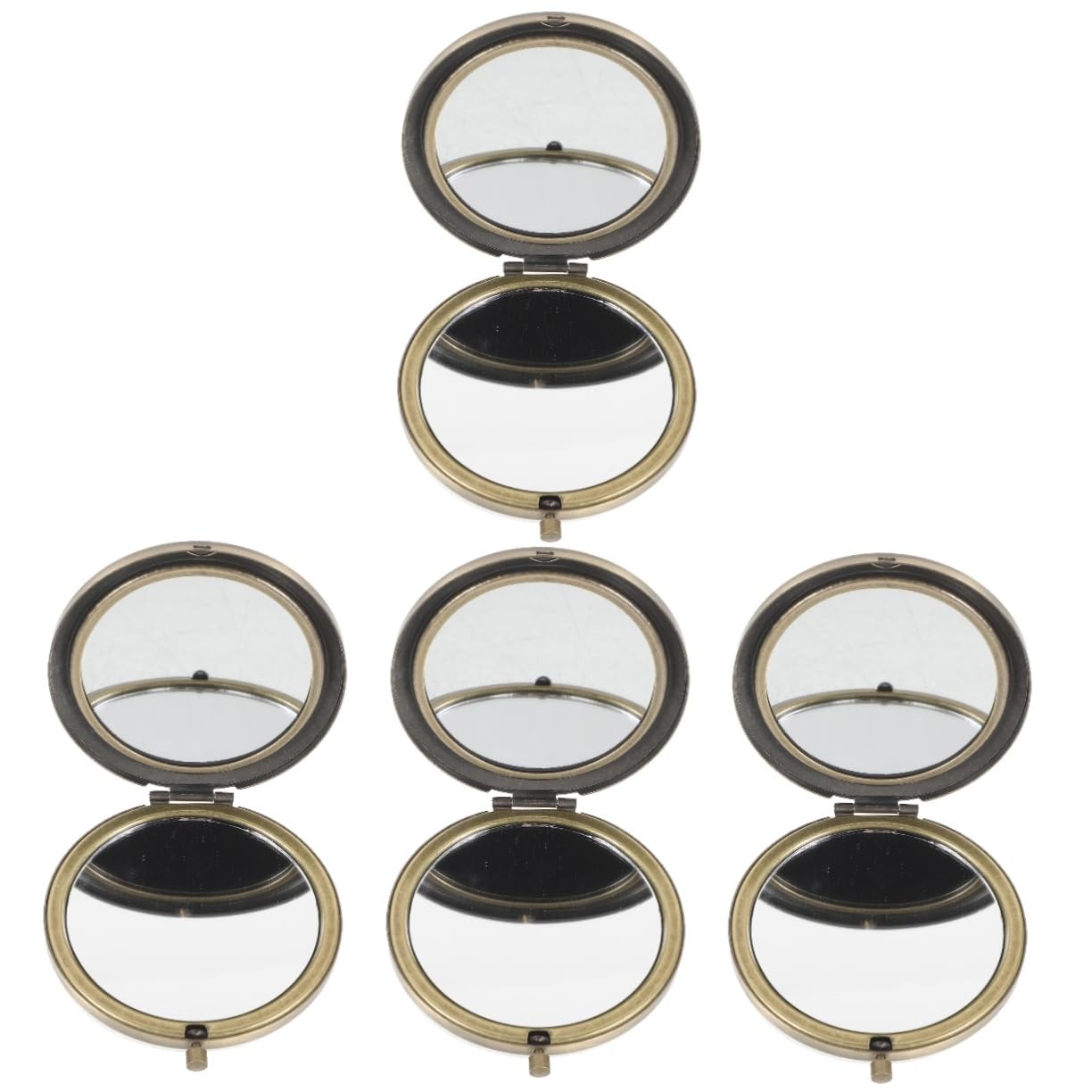 minkissy 4stücke Handspiegel Retro Klappspiegel Kompakter Kosmetikspiegel Für Doppelseitiger Schminkspiegel Mit Hochauflösender Für Und Make-up-