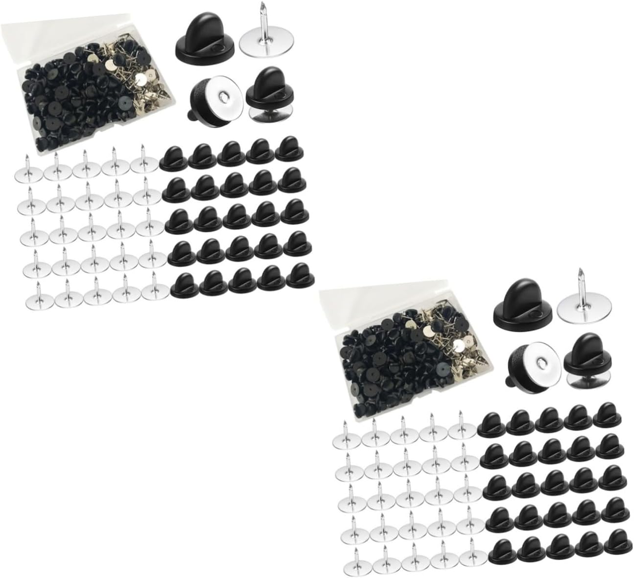 STOBOK Pin Backs Lightweight Lapel Pin Safety Backs for Accessories for Badges Jewelry Making and Crafts