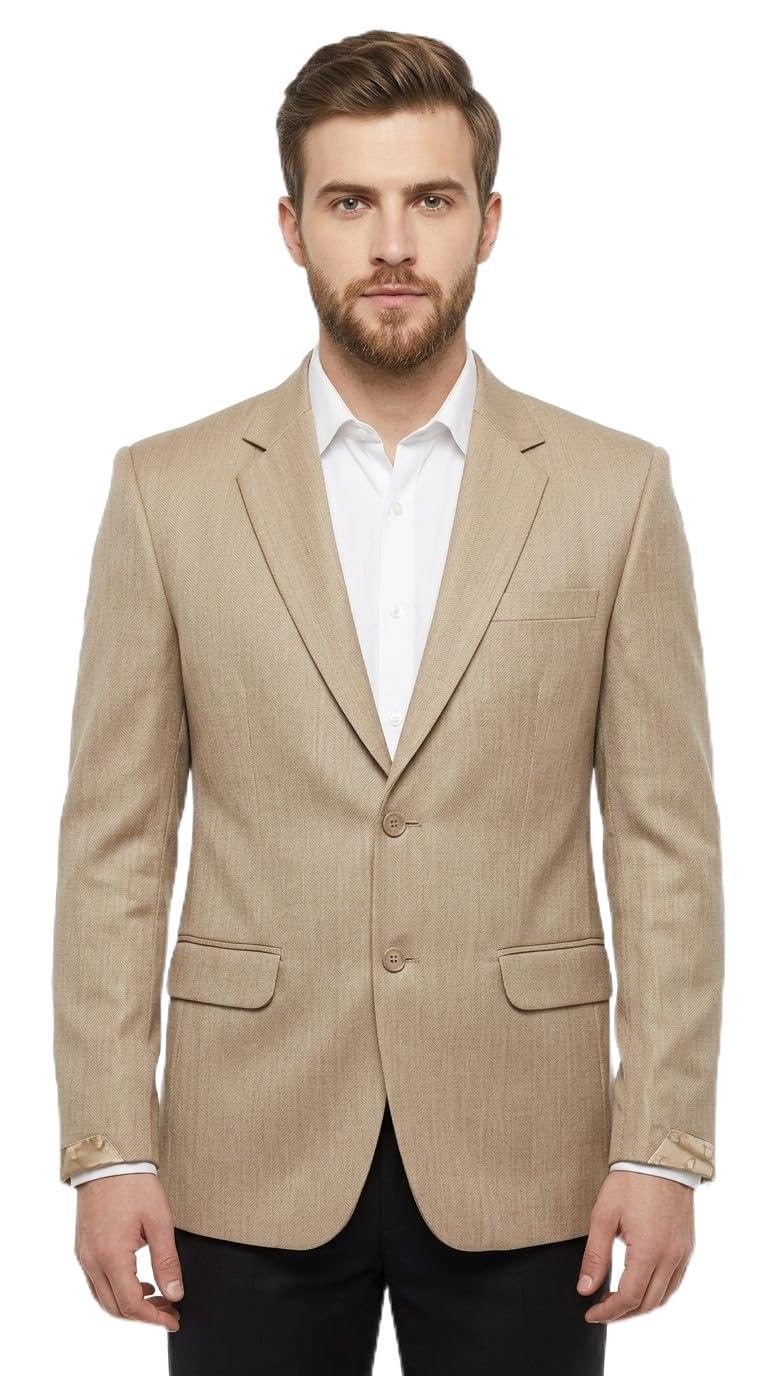 Confidence Men’s Formal Blazer Regular Fit high GSM Poly Viscose – Professional Party Festival – Lifestyle wear (in, Numeric, 42, Plus)