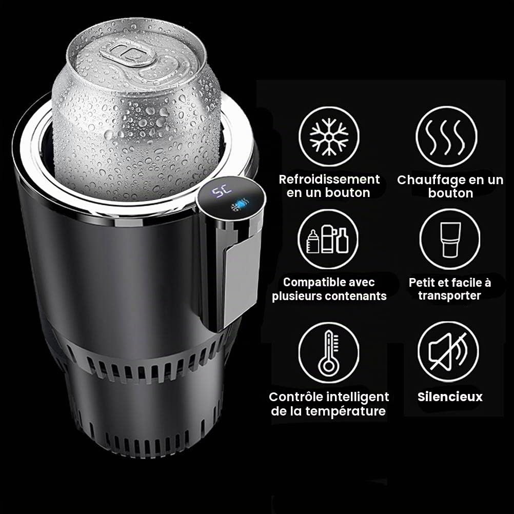 Refroidisseur et réchauffeur de voiture, tasse de refroidissement et de chauffage - Réfrigérateur portable de voiture - Gobelet de refroidissement électrique - Mini refroidisseur de bière -