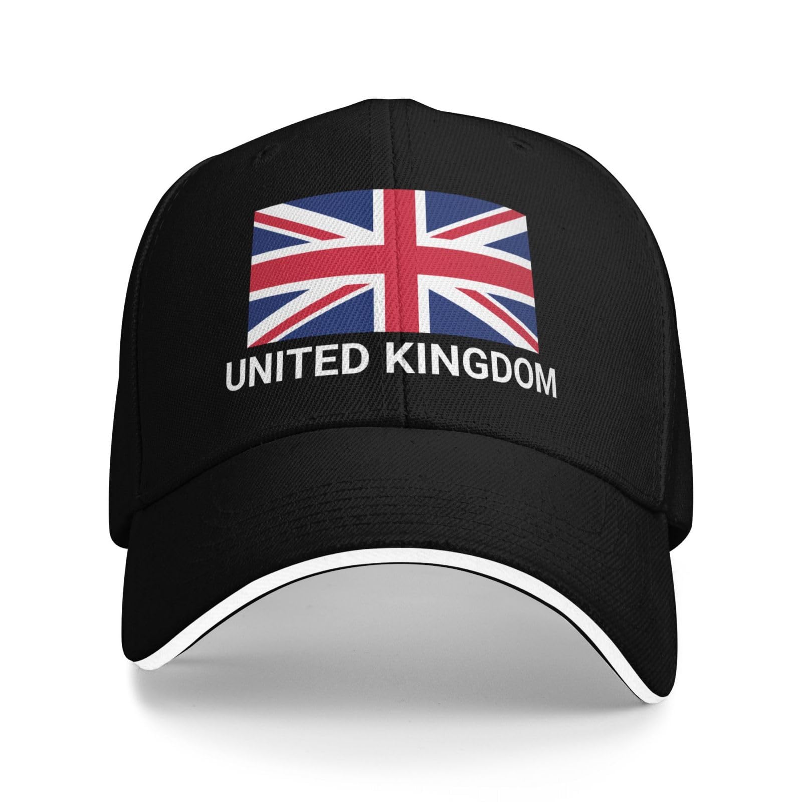 Support United Kingdom Flag Hat British Caps for Men Women I Stand with United Kingdom Baseball Cap Trucker Hats Black