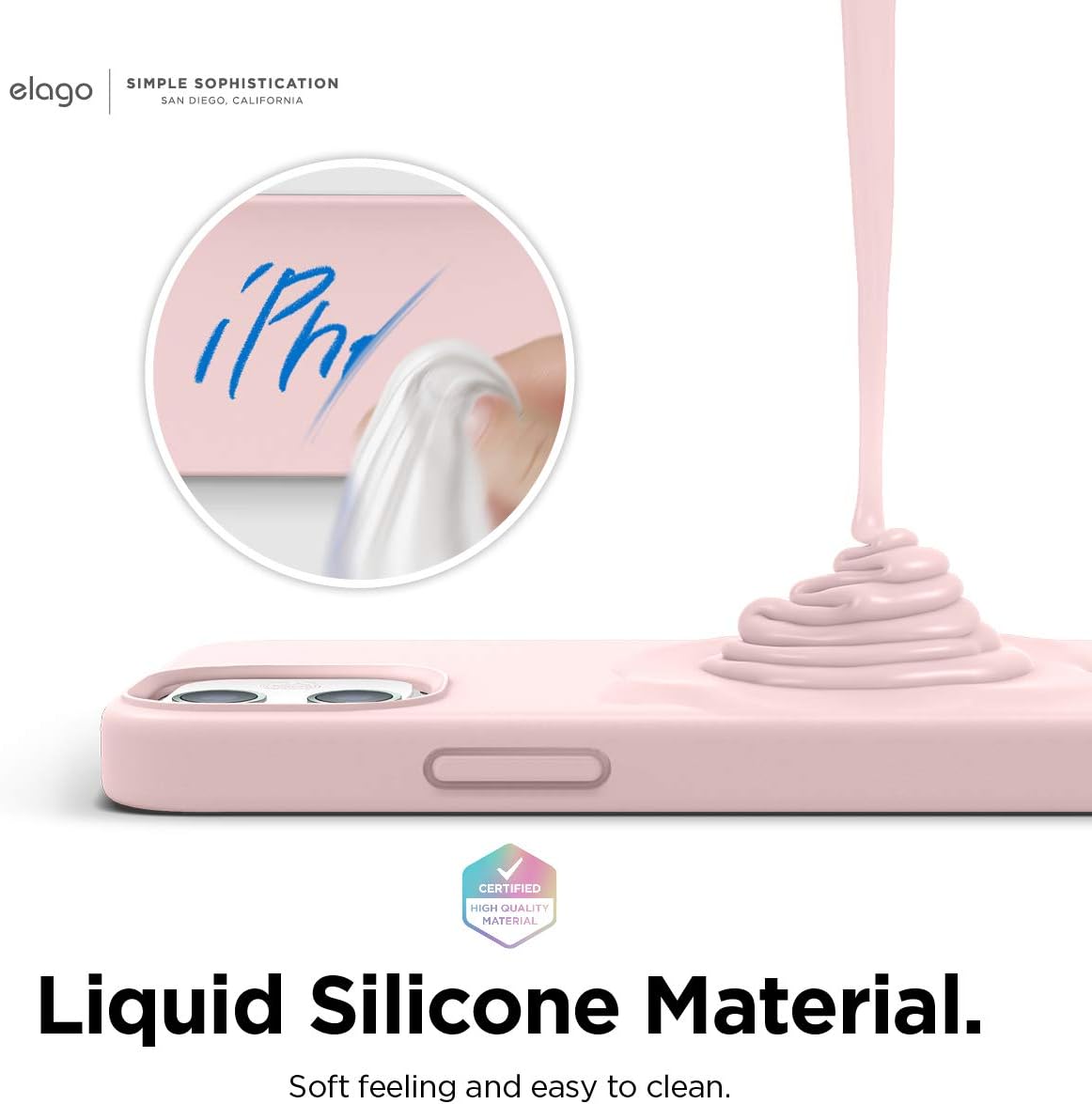 elago Magnetic Silicone Case Compatible with iPhone 12 Mini 5.4 Inch - Premium Liquid Silicone, Built-in Magnets, Compatible with All MagSafe Accessories (Lovely Pink)