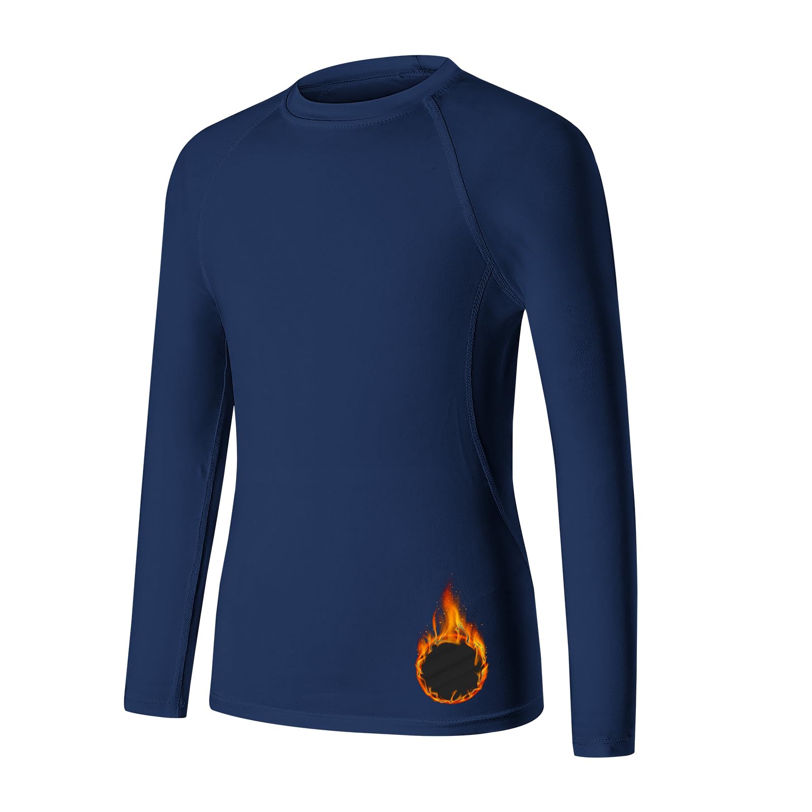 HYCOPROT Maglia Termica per Bambini Maglia Intima Termica a Maniche Lunghe Maglia Intima in Pile per Ragazzi Intimo Funzionale Traspirante Maglia Intimo da Sci per Inverno Escursionismo Ciclismo