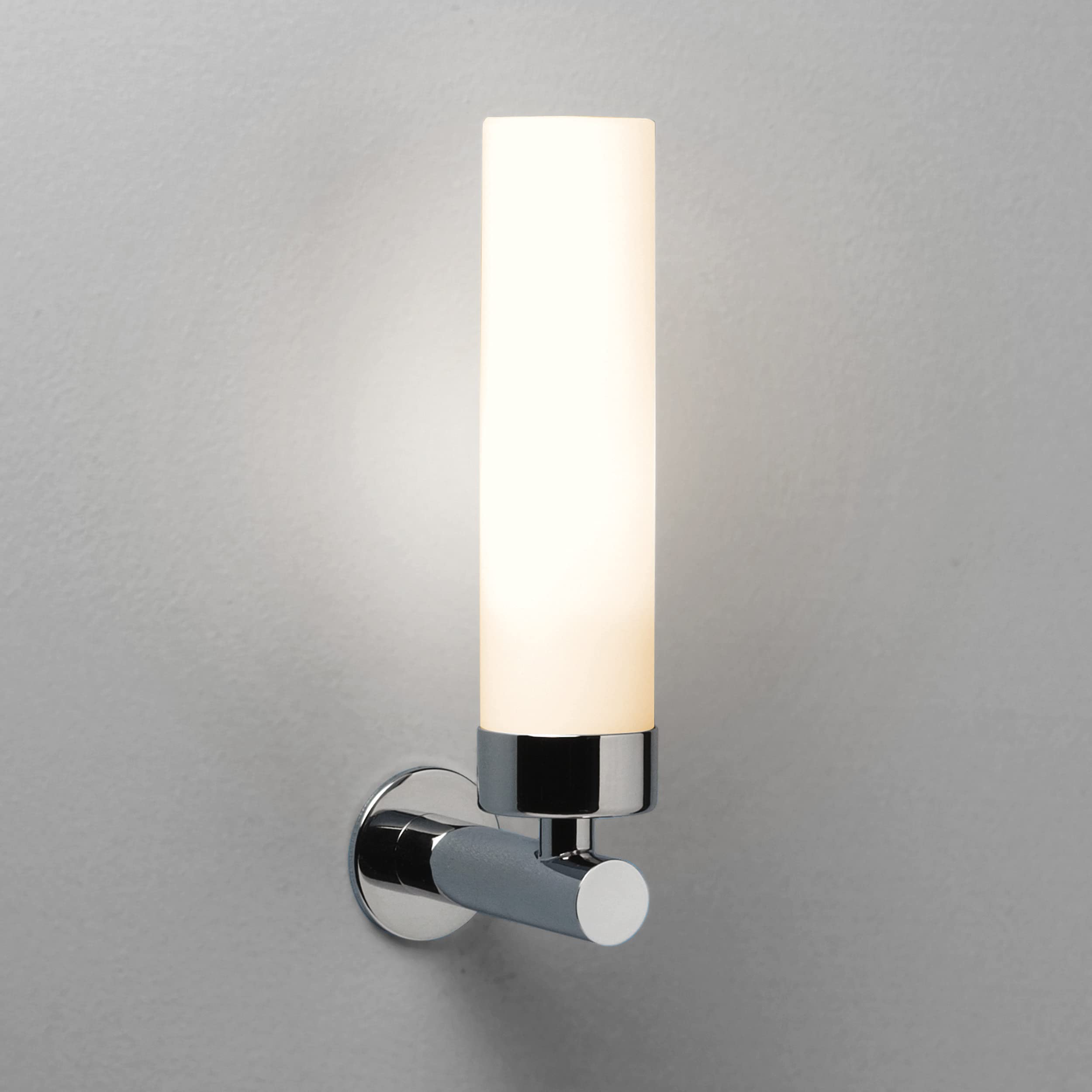 Astro Tube Suitable for indoor use E14 Stainless steel, White wall lighting - Wall Lighting (Surfaced, 1 bulb(s), E14, IP44, Stainless steel, White)