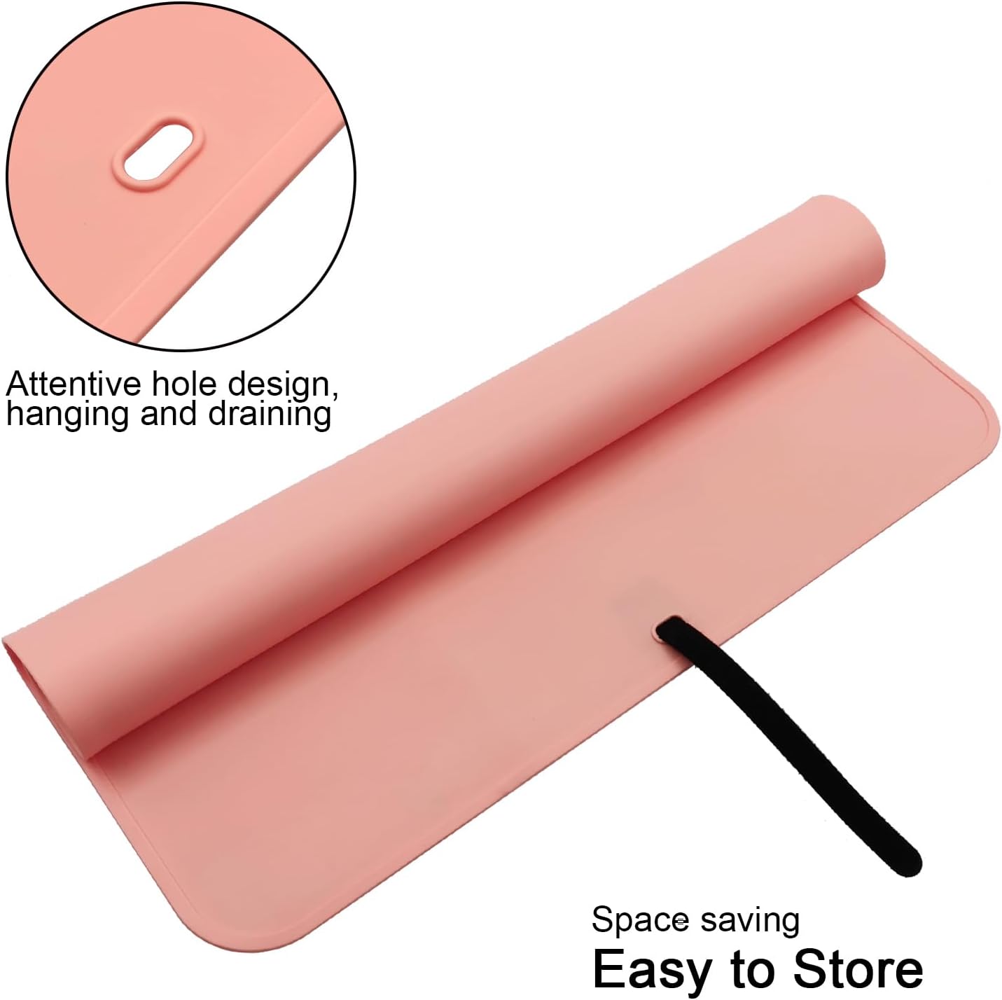 Silicone Painting Mat, Artist for Kids Gift, Large Craft Paint Mat with Bowl, Brush Holder, 23.6"x15.7"