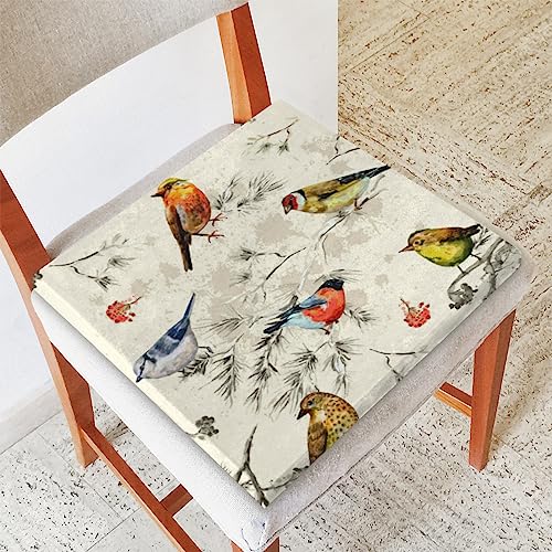 KOBLEN Retro Bird Indoor Outdoor Chair Cushions Square Corner Seat Cushions for Garden Patio Funiture Sofa Couch Chair Pads 16