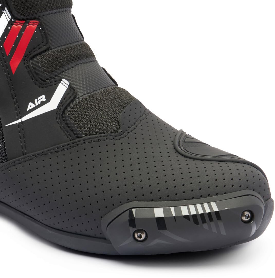 TCX S-tr1 Air Racing Boots, Stivale da Moto Uomo, con Tomaia in Microfibra Perforata al Laser, Chiusura con Zip Elastica Laterale e Velcro