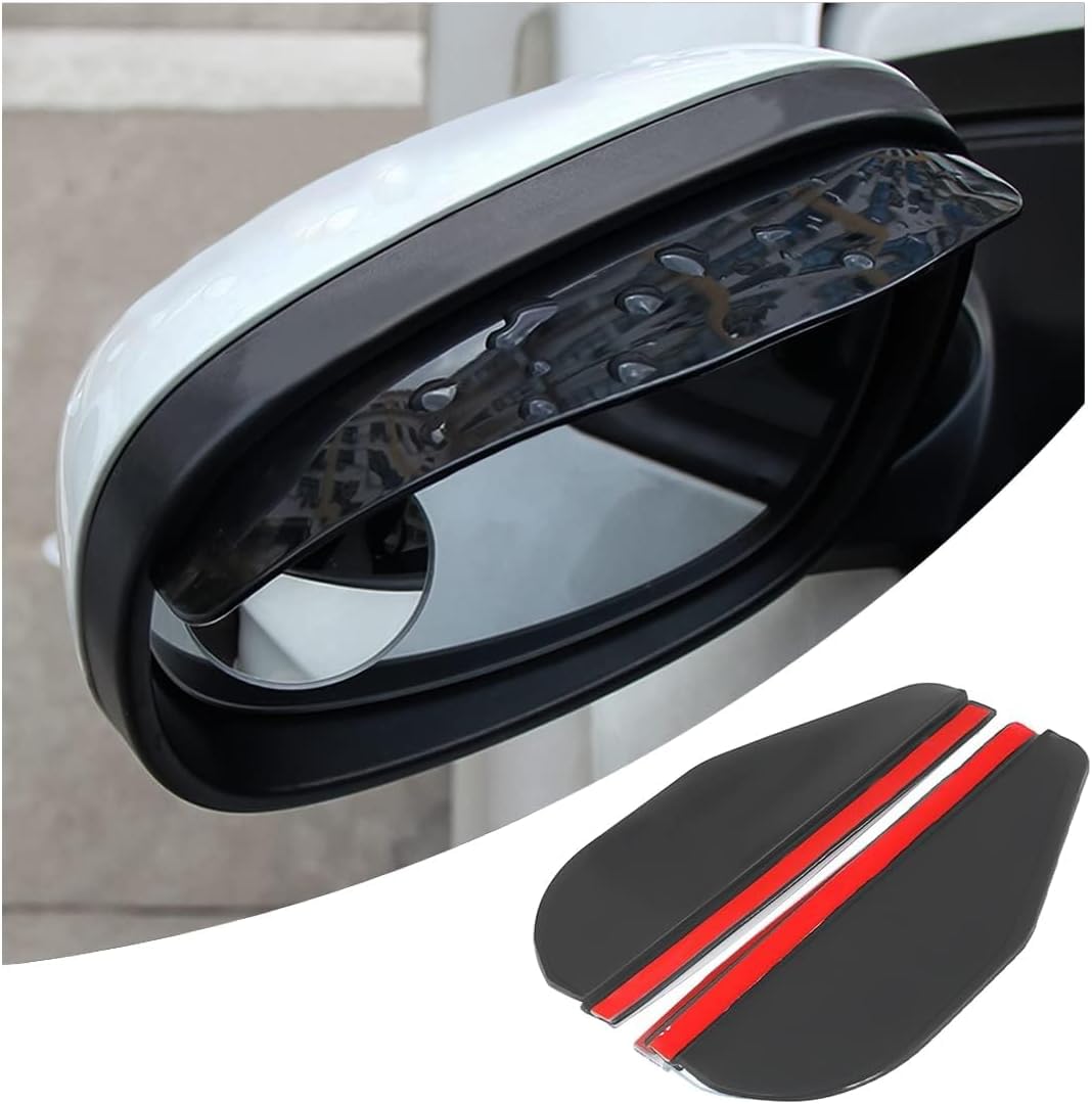 QIZUN 2 PCS Car Side Mirror Rain Guard Visor Eyebrow for Clio 4 3 5P Berlina 2012-2019, Rear View Mirror Rain Guard Waterproof Cars Window Rain Guards Car Accessories
