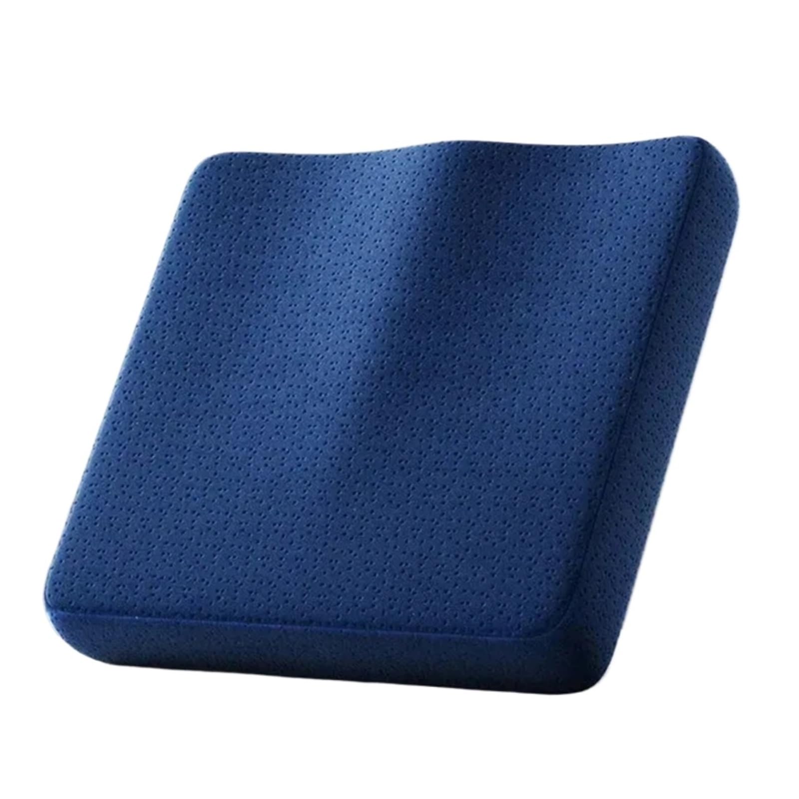 XCFTYRU Office chair cushion， Ergonomic Memory Foam Office Cushion Anti Hemorrhoid Chair Tailbone Pillow Car Seat(Blue)
