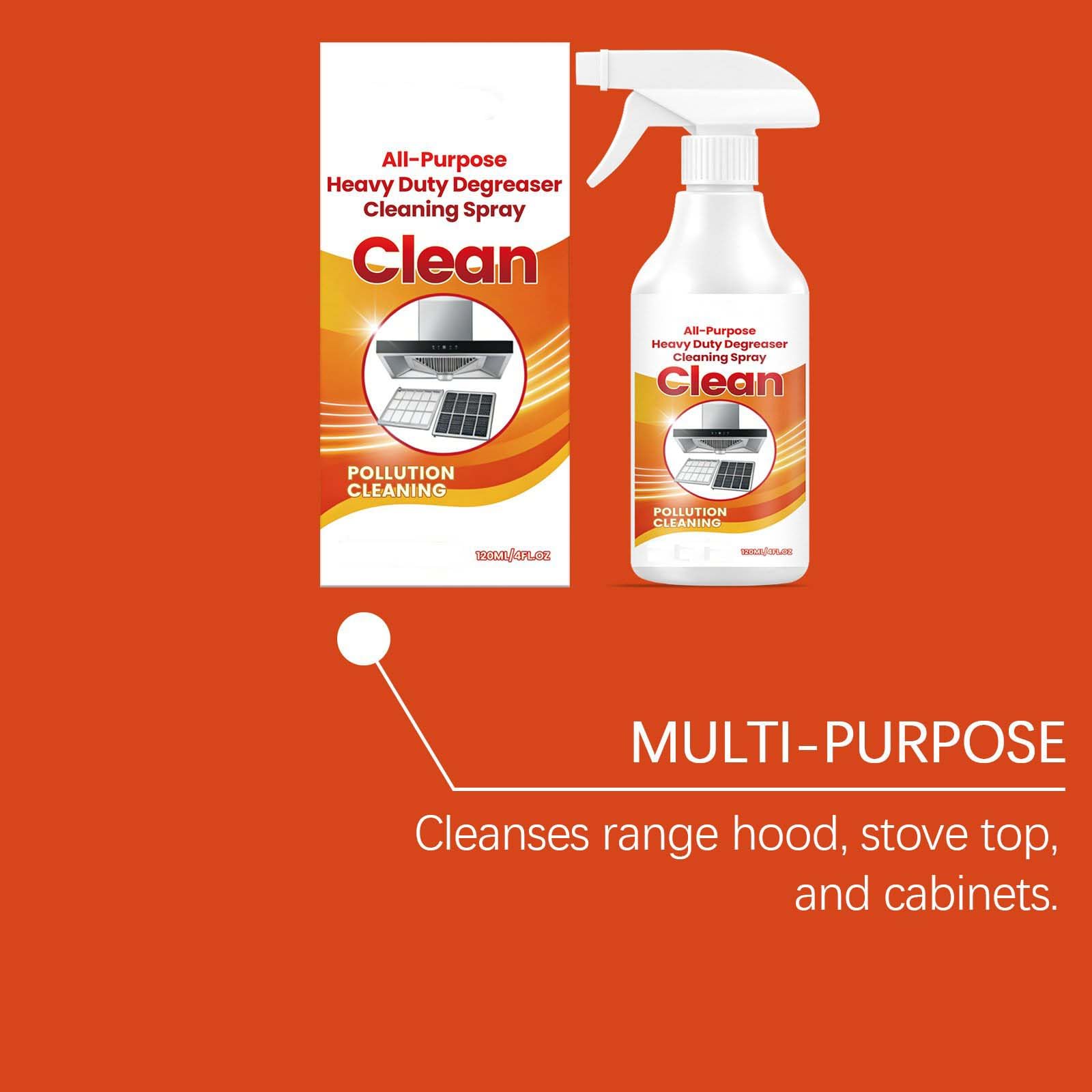 Limpiador de espuma multiusos con pulverizador, quitamanchas de aceite multiusos que elimina la grasa dura, limpiador de cocina resistente, spray de limpieza profunda para utensilios de cocina (5