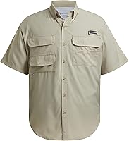 Vista 35 de BASSDASH UPF 50 Camisa de vestir para pesca de manga corta con botones para hombre, tejida, de manga corta, para exterior