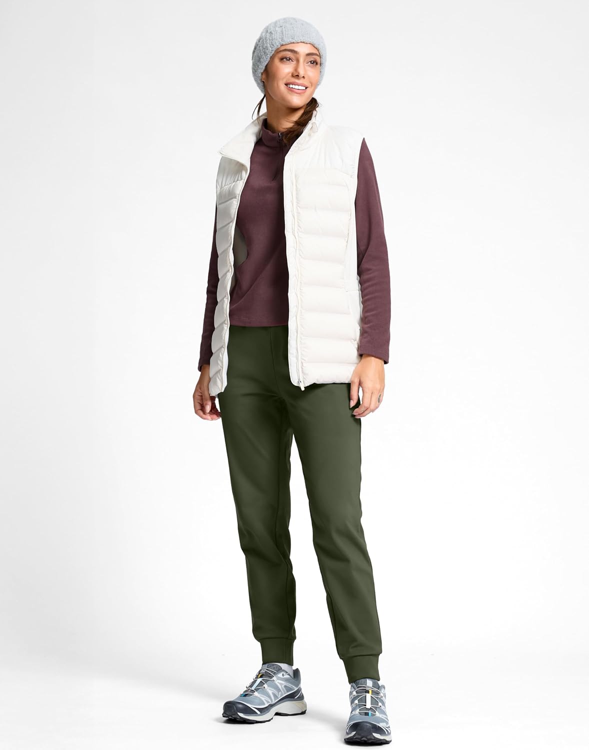 G Gradual Women's Fleece Lined Joggers with Zipper Pocket Water Resistant Running Hiking Pants Winter Warm Thermal Sweatpants - Image 3